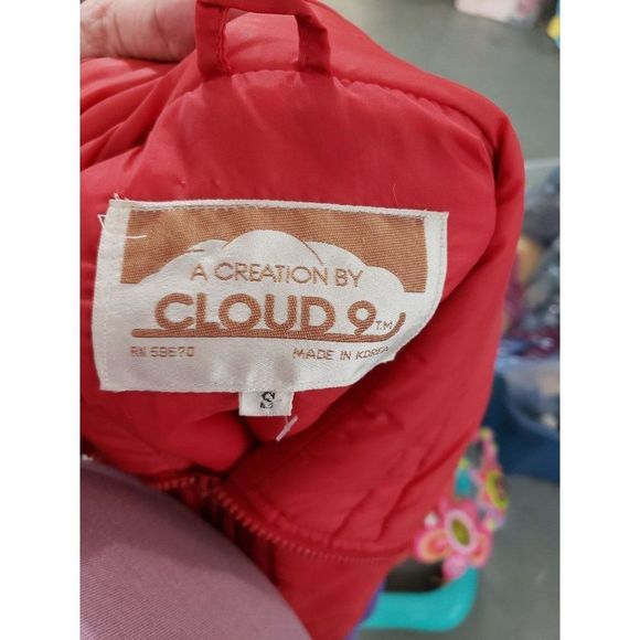 A Creation by Cloud 9 1980s stripe puffer vest size small - Picture 5 of 13